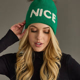 "Nice" Knit Pom Hat
