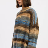 OVERSIZED KNIT STRIPED SWEATER