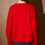 LONG SLEEVE CREW NECK SWEATER LIGHTWEIGHT CARDIGAN