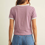 ET6334   SHORT SLEEVE RINGER TOP