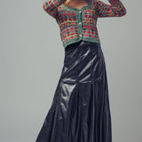 Vintage Floral Jacquard Knit Cardigan
