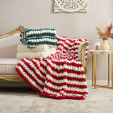 AH Handmade Chunky Knit Cable Knitted Crochet Blanket