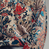 Burnout Velvet Smocked Mock Neck Blouse