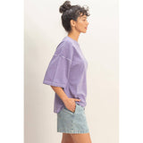 Pigment Dye Oversized Half-Sleeve T-Shirt