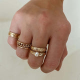 Floral Band Gold Filled