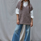Oversized Knit Sweater Vest