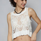 Sleeveless Crochet Crop Top