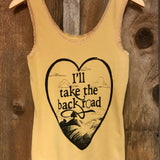 "I'll Take The Back Road" Lace Tank