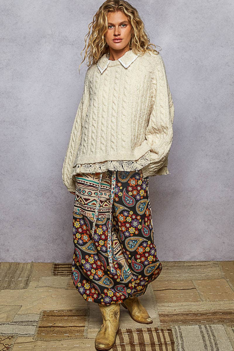 Collared Crochet Sweater