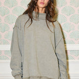 IT2594-3 | Vintage Wash Print Oversized Sweatshirt