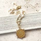 Coin jewelry pearl necklace boutique salon jewelry