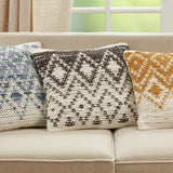 Throw Pillow With Diamond Woven Design