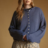 J7541   BUTTON FRONT EASY KNITTED CARDIGAN