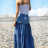 Denim Maxi Skirt