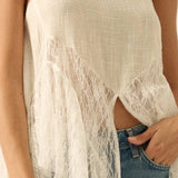 Ruffled Lace Flyaway Maxi Cami Top