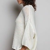 Solid Color Oversized Chunky Knit Pullover Soft Sweater Top