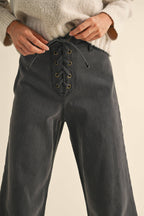 Lace Up Front Trousers