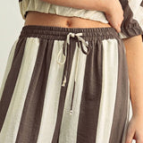 Thick Striped Wide Leg Trousers