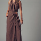 Halter Wide-Leg Jumpsuit