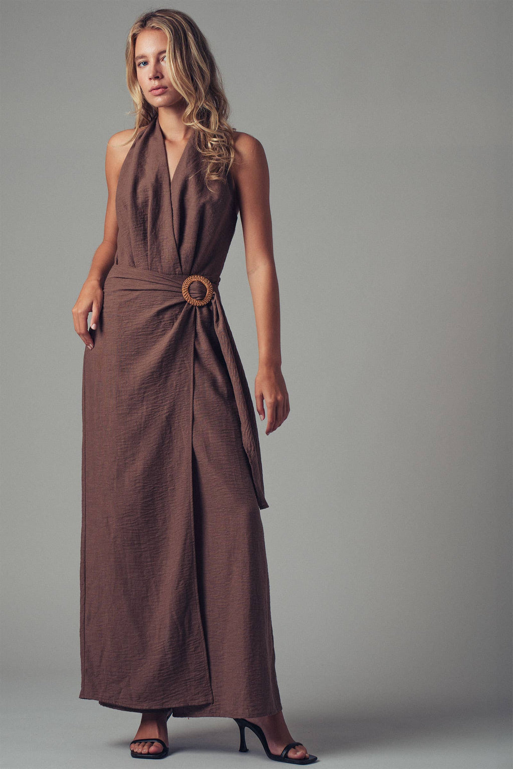 Halter Wide-Leg Jumpsuit