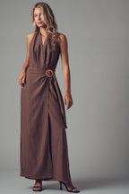 Halter Wide-Leg Jumpsuit