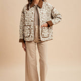 Collared Quilted Puffer Jacket