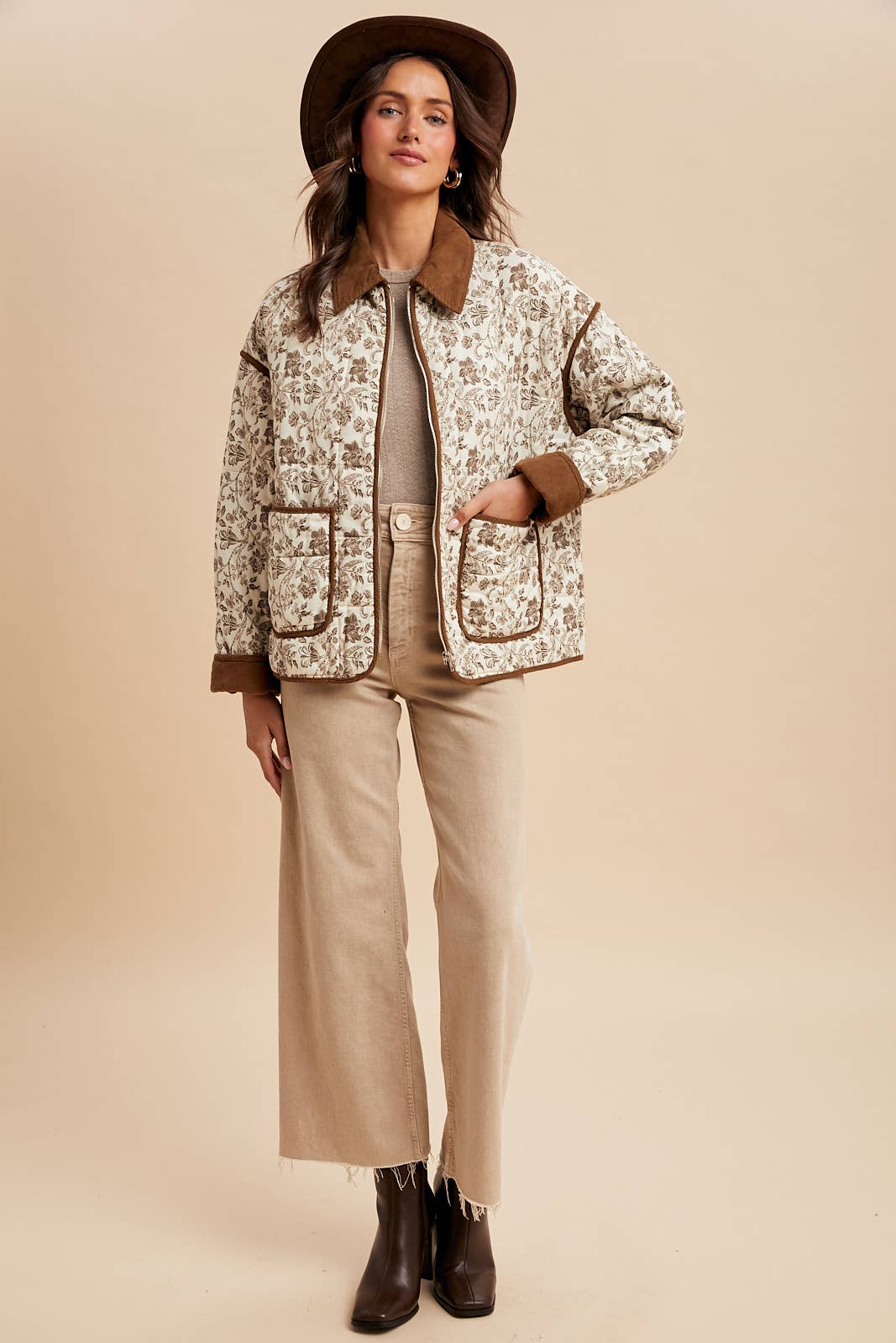 Collared Quilted Puffer Jacket