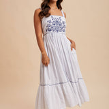 Embroidered Maxi Dress