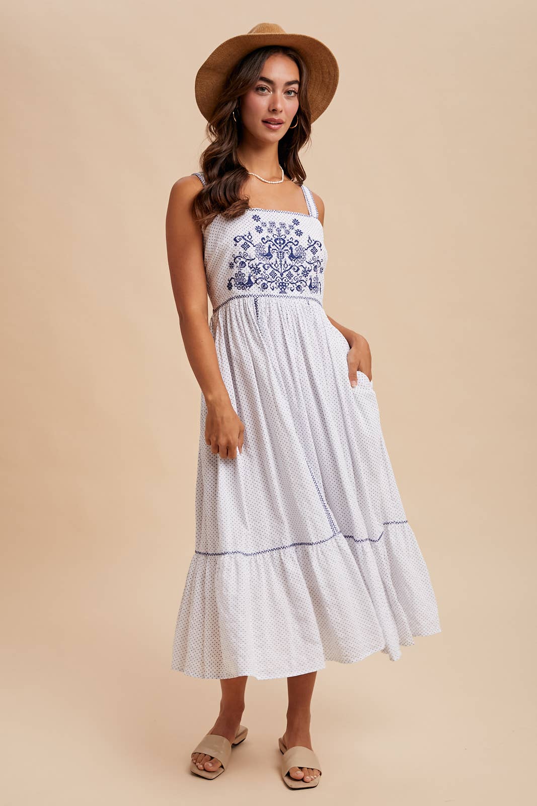 Embroidered Maxi Dress
