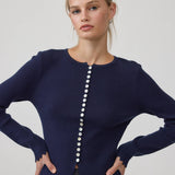 Button Ribbed Knit Cardigan - RTK1133