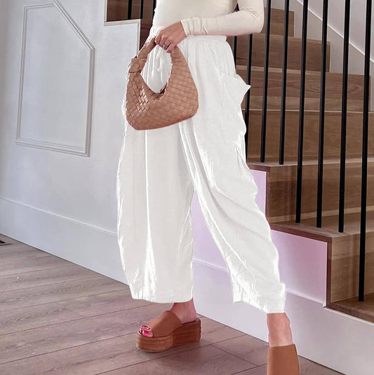 Pleated Wide-Leg Pants