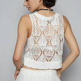Sleeveless Crochet Crop Top