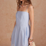 Scalloped Eyelet Embroidered Midi Dress