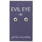 Purifying White Eye Gold Post Earrings