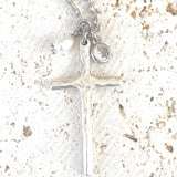 Cross and Pearl Necklace