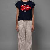 Coastal Lobster Intarsia Knit Top