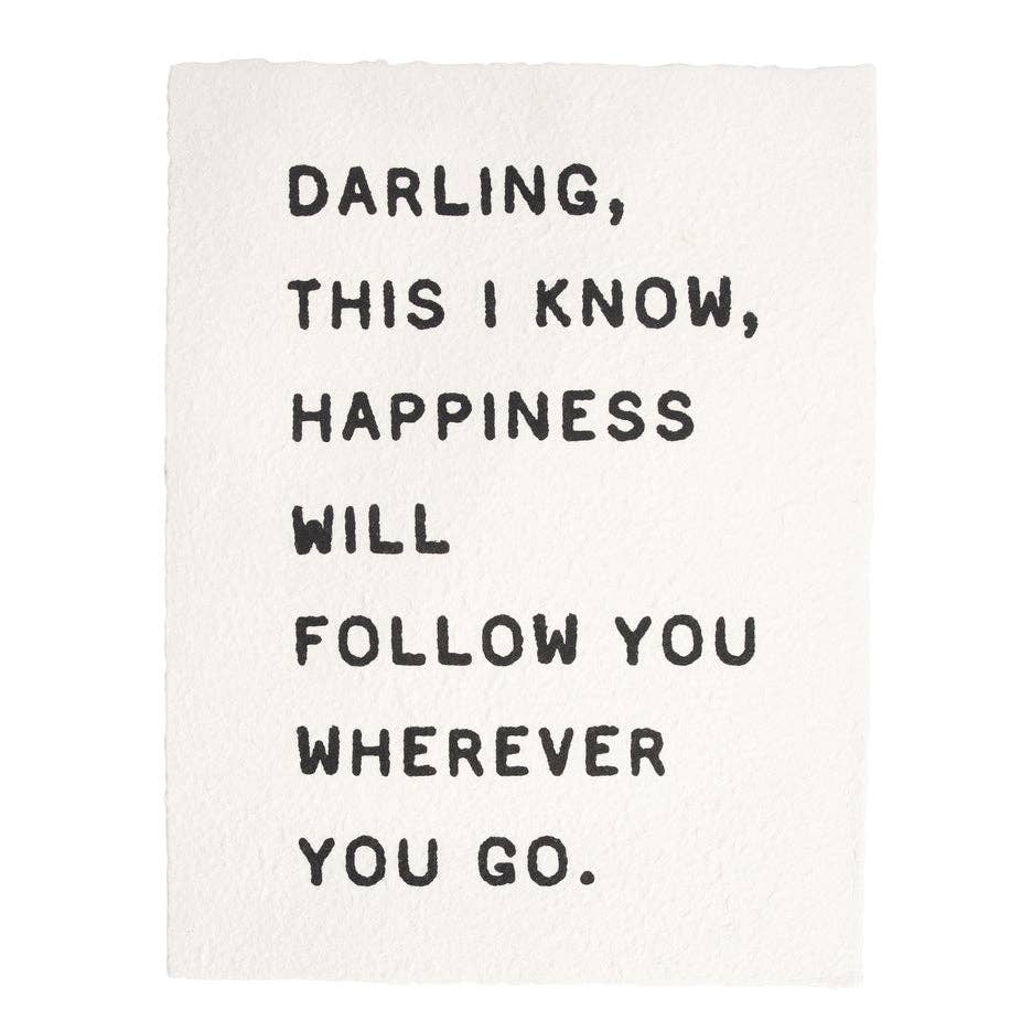 "Darling, This I Know" Handmade Paper Print