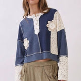 Mixed Media Thermal Knit Top