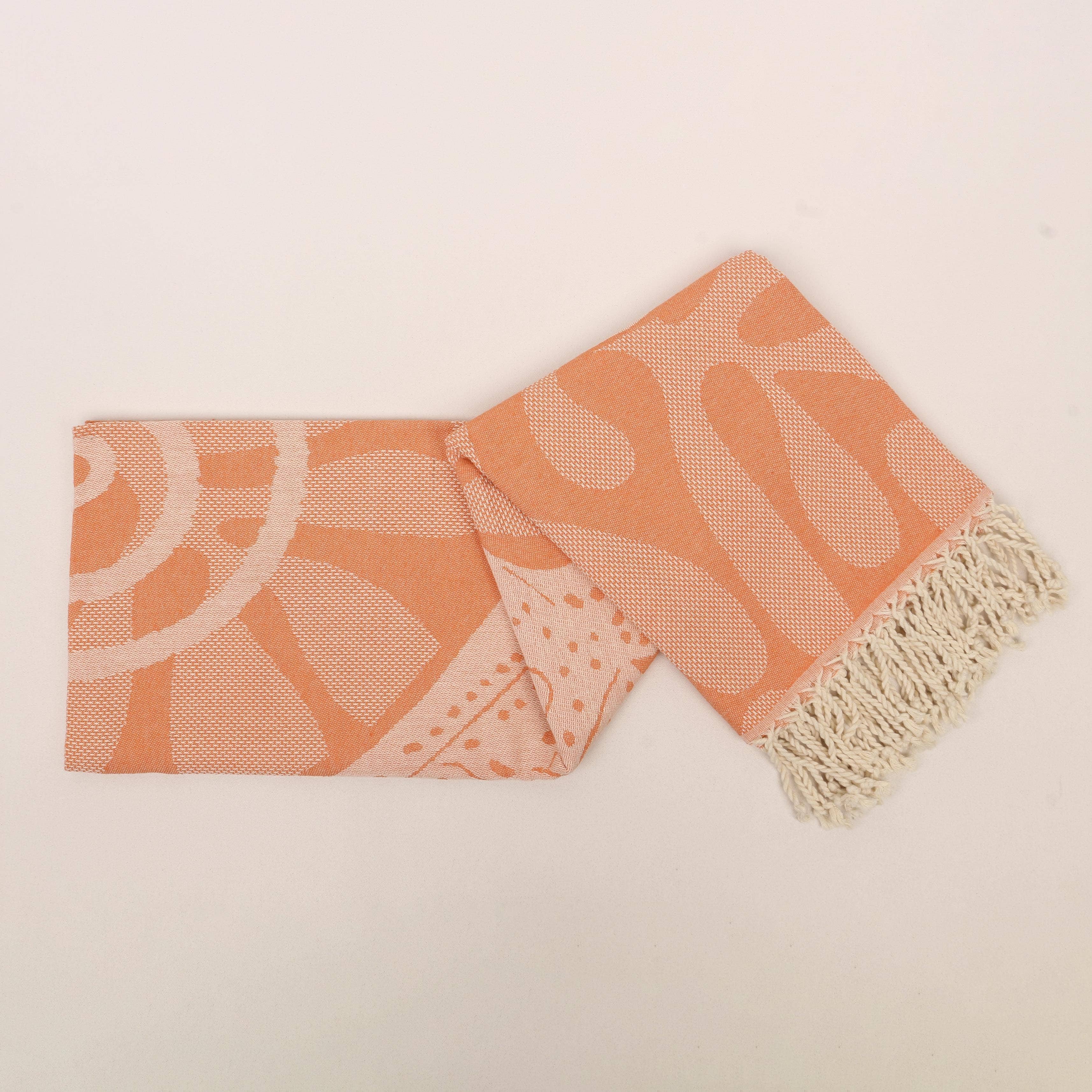 Turkish Cotton Towel with Whale Motif – Spa, Bath or Travel