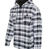 Men's Flannel Sherpa Lining Jacket (HF-1003-White #41)
