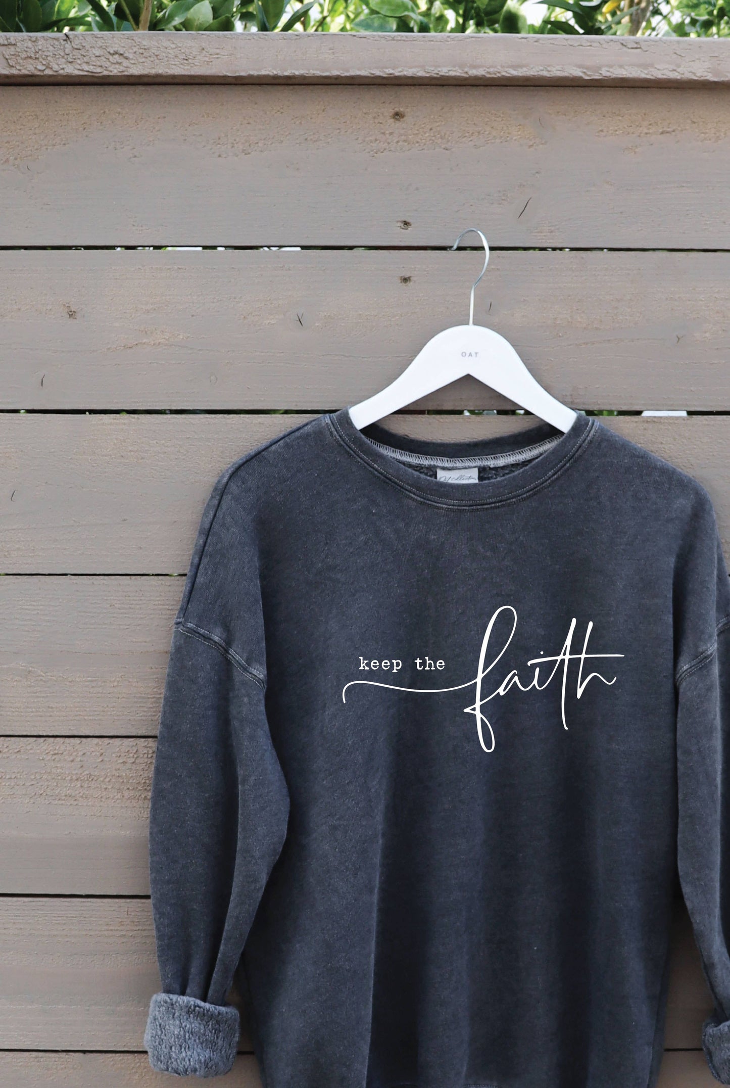 "KEEP THE FAITH" Graphic Sweatshirt