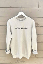 "coffee & books." Mineral Graphic Sweatshirt