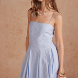 Scalloped Eyelet Embroidered Midi Dress