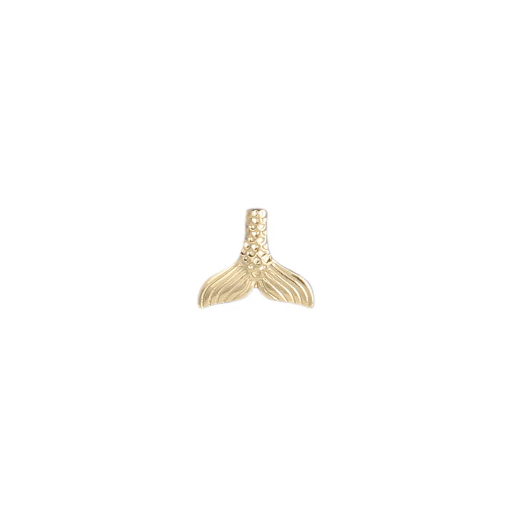 Literary Quote Mermaid Tail Post Earrings