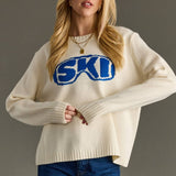 Cream "Ski" Goggle Sweater