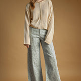 P4663ST   FLORAL PRINT STRETCHED PANTS