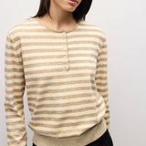 The Virginia Sweater | Henley Color Pop Cardigan