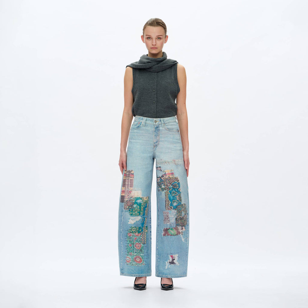 High Rise Barrel Denim Jeans