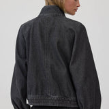 Washed Denim Bomber Jacket - RJ1071