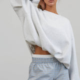CT3552 Blouson Cropped Pullover Sweatshirt